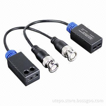 Single Channel Passive Video Baluns Transmission/CCTV System with Plug-and-play Function